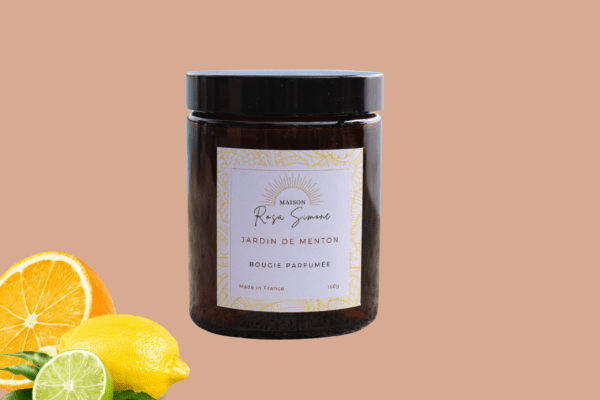 bougie parfumée citron de menton agrumes